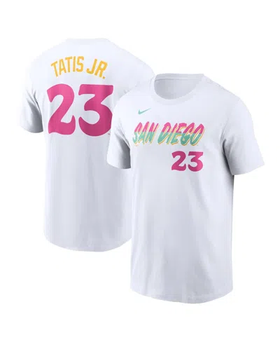 NIKE MEN'S FERNANDO TATIS JR.Â WHITE SAN DIEGO PADRES CITY CONNECT FUSE NAME NUMBER T-SHIRT