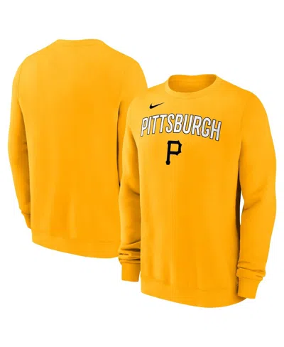 NIKE MEN'S GOLD PITTSBURGH PIRATES PULLOVER SWEATSHIRT