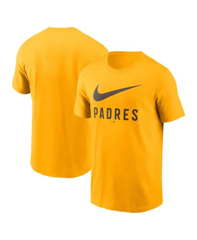NIKE MEN'S GOLD SAN DIEGO PADRES SWOOSH T-SHIRT