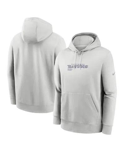 NIKE MEN'S GRAY BALTIMORE RAVENS EDGE PACK FRENCH TERRY CLUB PULLOVER HOODIE