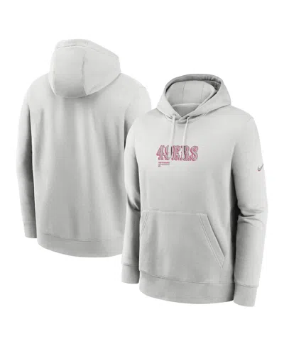 NIKE MEN'S GRAY SAN FRANCISCO 49ERS EDGE PACK FRENCH TERRY CLUB PULLOVER HOODIE