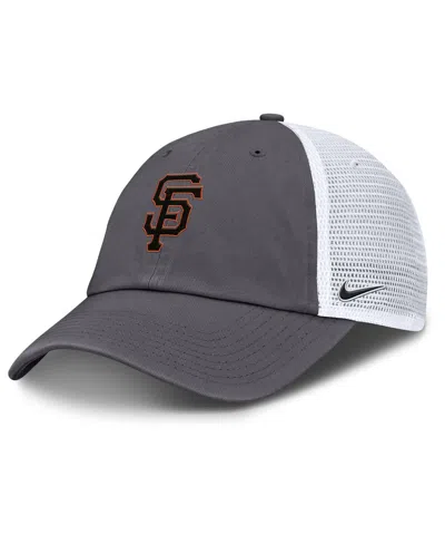 NIKE MEN'S GRAY SAN FRANCISCO GIANTS ADJUSTABLE TRUCKER HAT