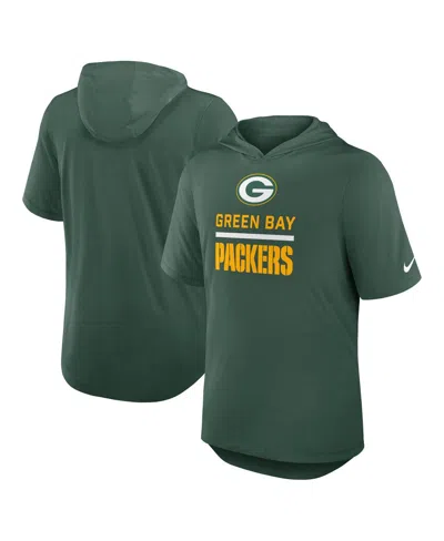 NIKE MEN'S GREEN GREEN BAY PACKERS LOCKUP TRI-BLEND HOODIE T-SHIRT