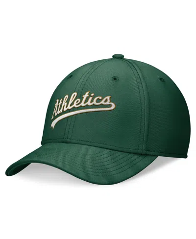NIKE MEN'S GREEN OAKLAND ATHLETICS EVERGREEN PERFORMANCE FLEX HAT