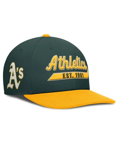 NIKE MEN'S GREEN/GOLD ATHLETICS PRO PERFORMANCE SNAPBACK HAT