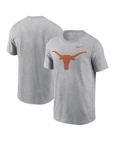 NIKE MEN'S HEATHER GRAY TEXAS LONGHORNS PRIMETIME EVERGREEN LOGO T-SHIRT