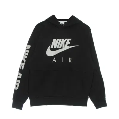 NIKE MEN'S HOODIE AIR BASKETBALL PULLOVER HOODIE BLACK/LIGHT BONE