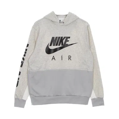 NIKE MEN'S HOODIE AIR BASKETBALL PULLOVER HOODIE LT IRON/HTR/PHANTOM/BLACK