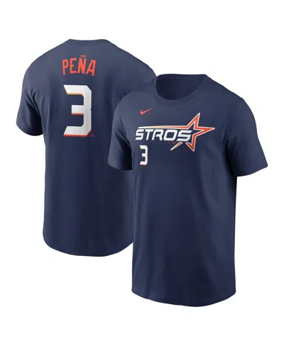 NIKE MEN'S JEREMY PENA NAVY HOUSTON ASTROS 2025 CITY CONNECT FUSE NAME NUMBER T-SHIRT