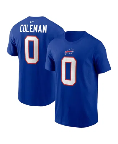 NIKE MEN'S KEON COLEMAN ROYAL BUFFALO BILLS 2024 NFL DRAFT NAME NUMBER T-SHIRT