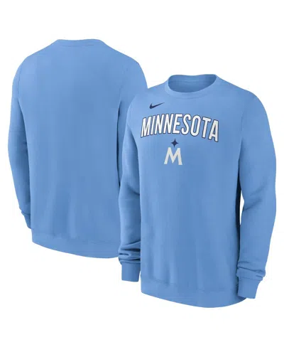 NIKE MEN'S LIGHT BLUE MINNESOTA TWINS PULLOVER SWEATSHIRT