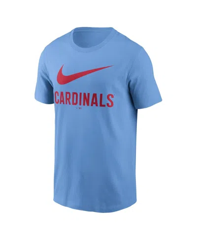 NIKE MEN'S LIGHT BLUE ST. LOUIS CARDINALS SWOOSH T-SHIRT
