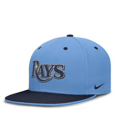 NIKE MEN'S LIGHT BLUE/NAVY TAMPA BAY RAYS TRUE PRIMETIME TWO-TONE PERFORMANCE FITTED HAT