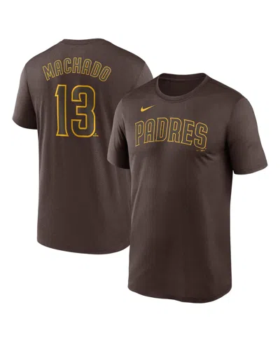 NIKE MEN'S MANNY MACHADO BROWN SAN DIEGO PADRES LEGEND NAME AND NUMBER HOME T-SHIRT