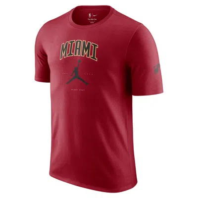 NIKE MEN'S MIAMI HEAT ESSENTIAL JORDAN NBA T-SHIRT