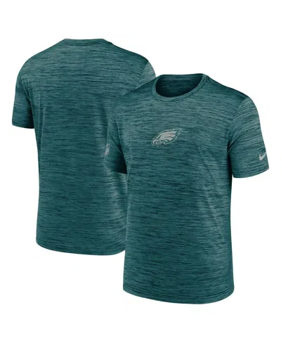 NIKE MEN'S MIDNIGHT GREEN PHILADELPHIA EAGLES SIDELINE VELOCITY PERFORMANCE T-SHIRT