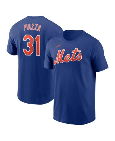 NIKE MEN'S MIKE PIAZZA ROYAL NEW YORK METS FUSE NAME NUMBER T-SHIRT