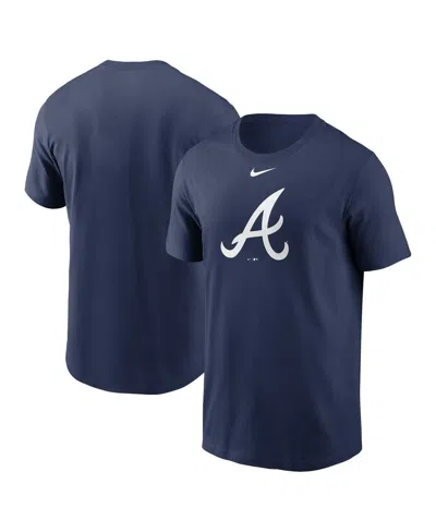 NIKE MEN'S NAVY ATLANTA BRAVES FUSE LOGO T-SHIRT