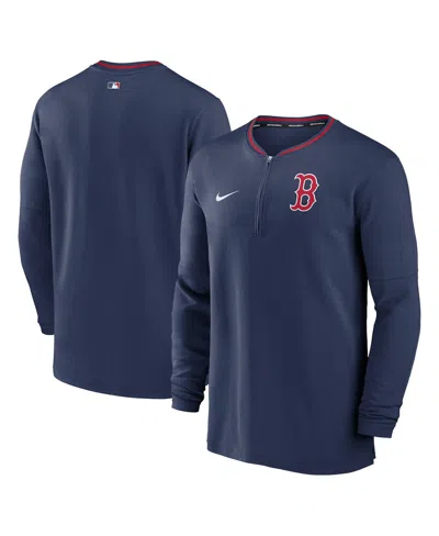 NIKE MEN'S NAVY BOSTON RED SOX AUTHENTIC COLLECTION PERFORMANCE HALF-ZIP TOP