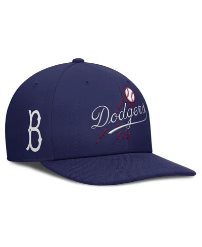 NIKE MEN'S NAVY BROOKLYN DODGERS PRO PERFORMANCE SNAPBACK HAT