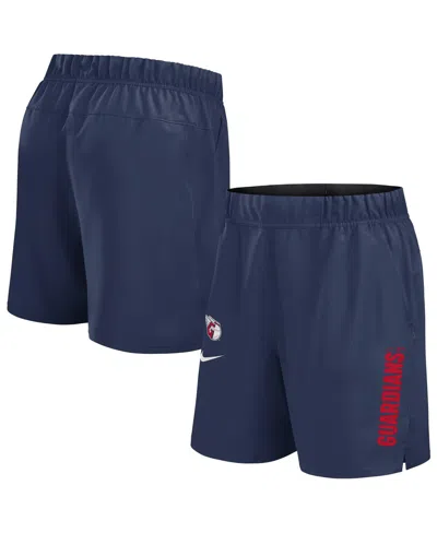 NIKE MEN'S NAVY CLEVELAND GUARDIANS WOVEN VICTORY PERFORMANCE SHORTS