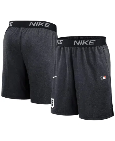 NIKE MEN'S NAVY DETROIT TIGERS AUTHENTIC COLLECTION PERFORMANCE KNIT SHORTS