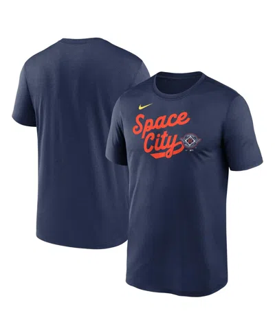 NIKE MEN'S NAVY HOUSTON ASTROS 2025 CITY CONNECT TEAM PHRASE LEGEND PERFORMANCE T-SHIRT