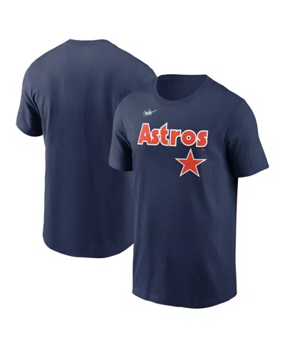 NIKE MEN'S NAVY HOUSTON ASTROS COOPERSTOWN WORDMARK T-SHIRT