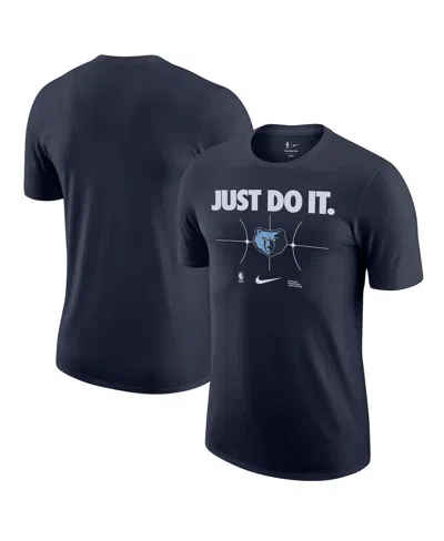 NIKE MEN'S NAVY MEMPHIS GRIZZLIES JUST DO IT T-SHIRT