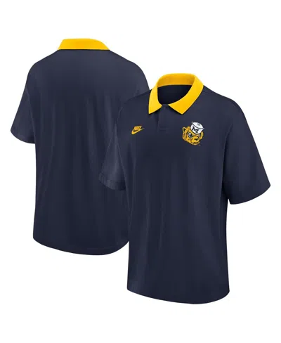 NIKE MEN'S NAVY MICHIGAN WOLVERINES LEGACY JERSEY CLUB POLO