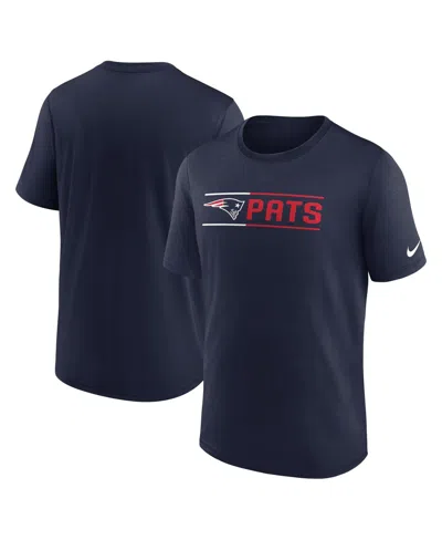 NIKE MEN'S NAVY NEW ENGLAND PATRIOTS EXCEED PERFORMANCE T-SHIRT