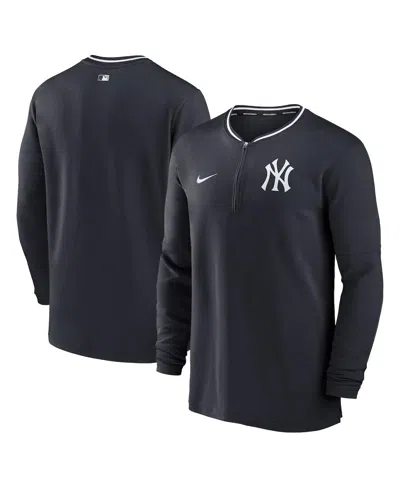 NIKE MEN'S NAVY NEW YORK YANKEES AUTHENTIC COLLECTION PERFORMANCE HALF-ZIP TOP