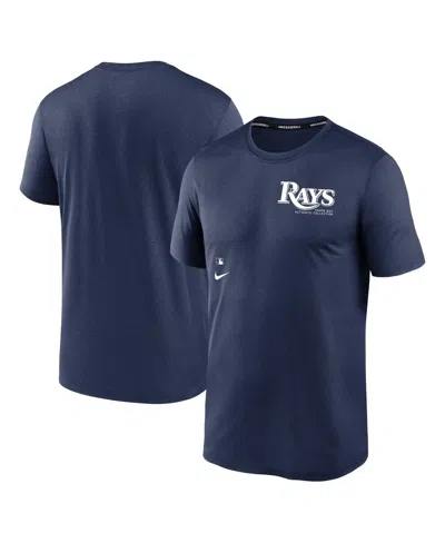 NIKE MEN'S NAVY TAMPA BAY RAYS AUTHENTIC COLLECTION EARLY WORK TRI-BLEND PERFORMANCE T-SHIRT