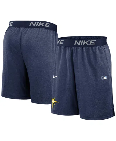 NIKE MEN'S NAVY TAMPA BAY RAYS AUTHENTIC COLLECTION PERFORMANCE KNIT SHORTS