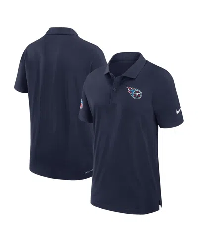 NIKE MEN'S NAVY TENNESSEE TITANS 2024/25 SIDELINE PERFORMANCE POLO SHIRT
