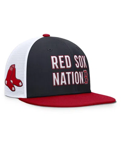 NIKE MEN'S NAVY/RED BOSTON RED SOX PRO TRUCKER SNAPBACK HAT