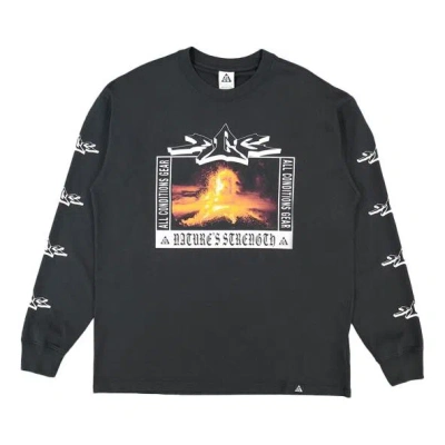 NIKE Men's Nike Acg Printing Round Neck Pullover Black
