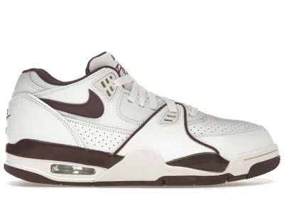 NIKE MEN'S NIKE AIR FLIGHT '89 LOW SNEAKERS IN WHITE/BURGUNDY CRUSH/PHANTOM