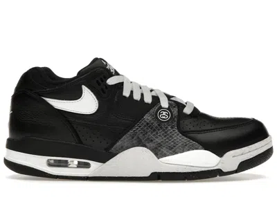 NIKE MEN'S NIKE AIR FLIGHT '89 LOW SP STUSSY SNEAKERS IN BLACK/WHITE
