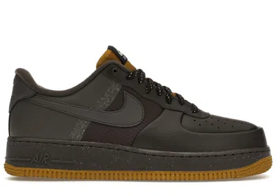 NIKE MEN'S NIKE AIR FORCE 1 LOW '07 LV8 WINTERIZED SNEAKERS IN MEDIUM ASH/BRONZINE/BLUE TINT