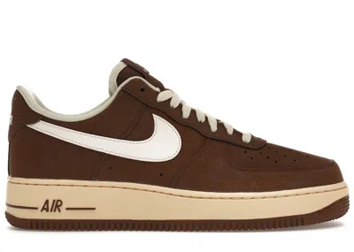 NIKE MEN'S NIKE AIR FORCE 1 LOW '07 SNEAKERS IN CACAO WOW/COCONUT MILK/VINTAGE GREEN
