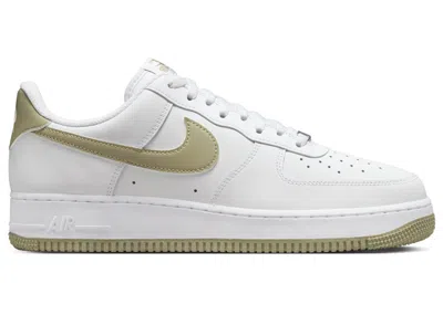 NIKE MEN'S NIKE AIR FORCE 1 LOW '07 SNEAKERS IN WHITE/NEUTRAL OLIVE