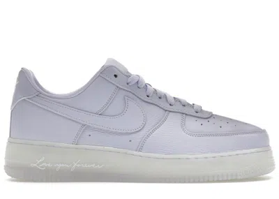 NIKE MEN'S NIKE AIR FORCE 1 LOW DRAKE NOCTA CERTIFIED LOVER BOY SNEAKERS IN PALEST PURPLE/COBALT BLUE TIN