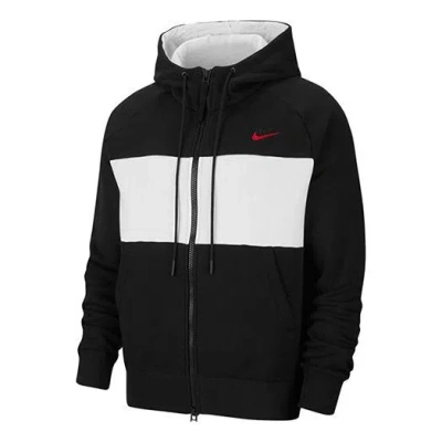 NIKE Men's Nike Air Full-Length Zipper Cardigan Fleece Black