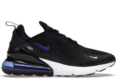 NIKE MEN'S NIKE AIR MAX 270 SNEAKERS IN BLACK/PERSIAN VIOLET/WHITE