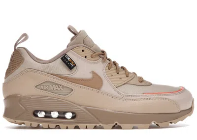 NIKE MEN'S NIKE AIR MAX 90 SURPLUS SNEAKERS IN DESERT CAMO/SAFETY ORANGE