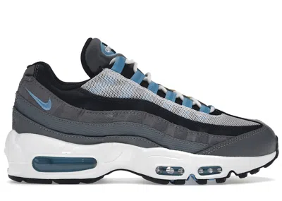 NIKE MEN'S NIKE AIR MAX 95 SNEAKERS IN COOL GREY/UNIVERSITY BLUE/DARK OBSIDIAN