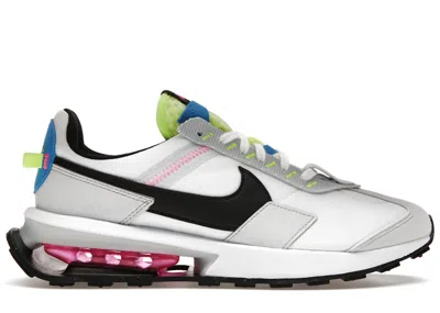 NIKE MEN'S NIKE AIR MAX PREDAY SNEAKERS IN WHITE/PURE PLATINUM/VOLT