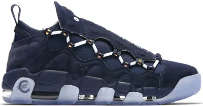 NIKE MEN'S NIKE AIR MORE MONEY CURRENCY PACK (FRANCE) SNEAKERS IN MIDNIGHT NAVY BLUE/WHITE