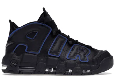 NIKE MEN'S NIKE AIR MORE UPTEMPO 96 SNEAKERS IN BLACK/GAME ROYAL/IRON GREY